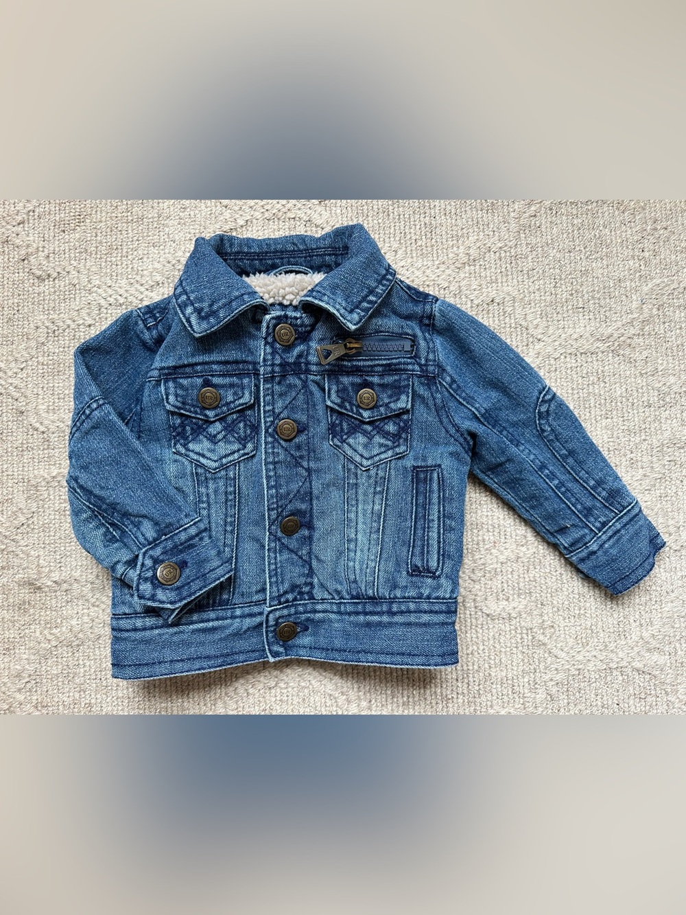 Urban Republic Kids Denim Jacket with Sherpa Lining 6-9 mo